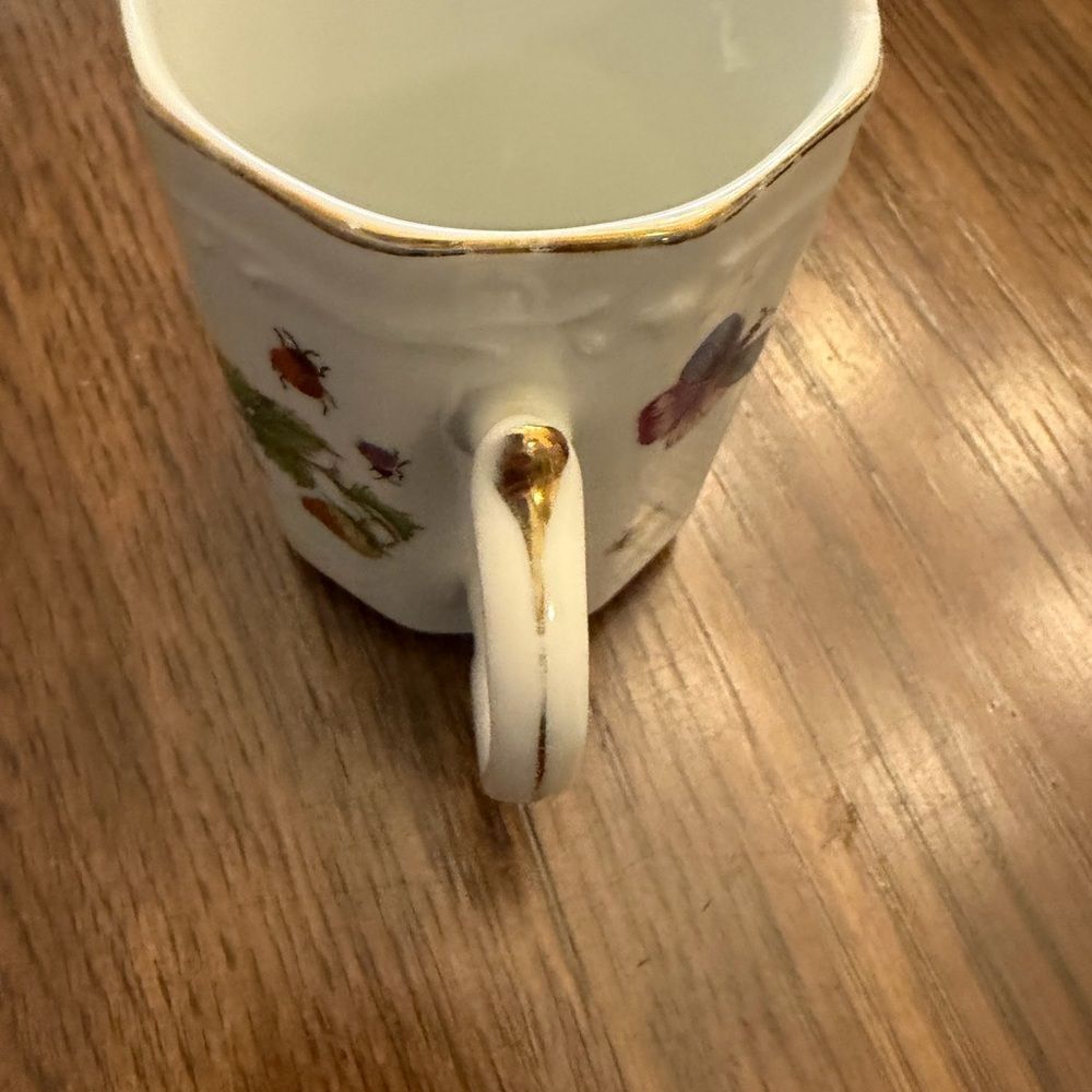 Lenwile Ardalt vintage porcelain‎ butterfly strawberries lady bug mug. - Picture 4 of 8
